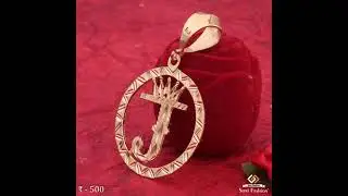 J Letter Alphabet Gold Plated CNC Cut Pendant With King Crown Design | Personalized Letter Pendan...