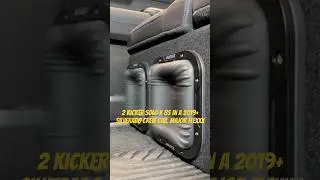 2 Kicker Solo X 8s L7X8 in our Custom Sub Box in a 2023 Silverado Powered by the Kicker Lx3000.1 Amp