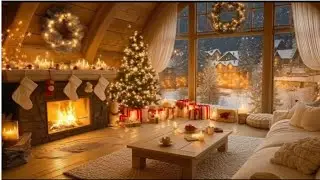 Relaxing Christmas Music 2026 🔥 Soothing Christmas Ambience with Fireplace🌲Christmas Piano Melody