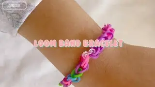 How to make rainbow loom bracelet. Rubber band bracelet.