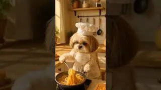 POV: Your Dog Decided to Cook Dinner Tonight 🍝🐶 #aivideo #ai #dog #cute #kitchen #shorts #funny