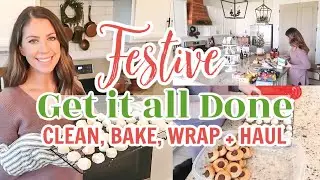 FESTIVE CHRISTMAS MOTIVATION 🌟  CHRISTMAS CLEAN WITH ME, GROCERY HAUL, BAKING, GIFT WRAPPING 2020