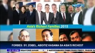 Forbes: Sy, Zobel, Aboitiz among Asia's richest families