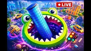 LIVE 🔴 Hole.io | Small Hole to BIGGEST MONSTER 😱 | Insane Gameplay