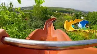 Long Adventure WaterSlide at Aquarena WaterPark, Budapest, Hungary