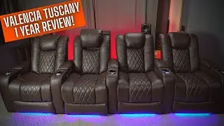 DO THEY HOLD UP After 1 Year w/ Valencia Tuscany Chairs!  LEATHER Home Theater Seating!