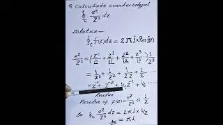 Contour Integral and Residue numerical - 3