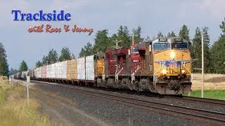 Union Pacific Mixed Manifest with two AC45CCTEs and two CP Rail AC4400s on the UP Ayer Sub.