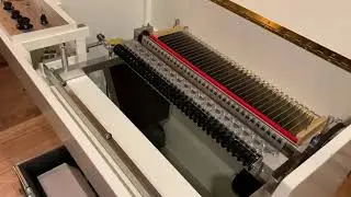 Changing the tape cartridge on a Mellotron at The Bunker Studio.