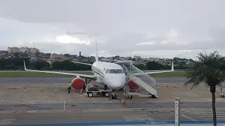 Ground Handling no Embraer 190 da Vale + Taxi e decolagem Gulfstream G550 Aeroporto da Pampulha.