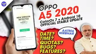 ColorOs 7 Official Update for Oppo A5 2020 ,Oppo A5 2020 Coloros 7 Stable Update , A5 2020 ColorOs 7