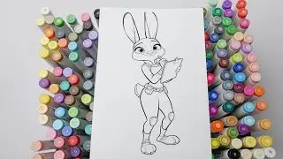 ZOOTOPIA Judy Hopps Coloring Art 🐰🥕