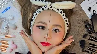 Relaxing Sounds for sleep! ASMR! (No talking) 🖤 Dark VS Light Makeup 🤍