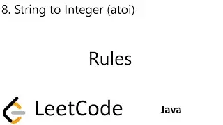 LeetCode 8 | String to Integer (atoi) | Rules | Java