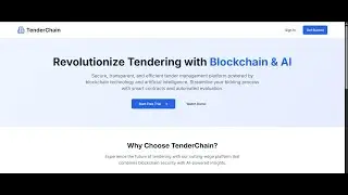 TenderChain - Tender Bidder Management System(AI based comparision and selecting the best bidder)