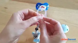 How to attach Dummy Clip | Pacifier Clip | Attaching Pacifier Chain Tutorial | Soothie