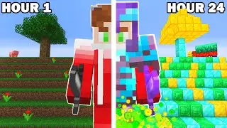 I Spent 24 Hours Getting As Rich As Possible In Minecraft
