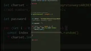 JavaScript generate passwords #javascript #javascriptbeginner