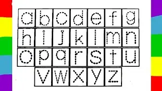 Small letter tracing and colouring| Abcd tracing| Tracing Alphabet with colour 