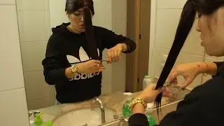 CORTANDO CABELO SOZINHA EM CASA
