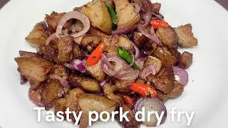 Dhaba style pork fry | pork fry without oil | pork recipe