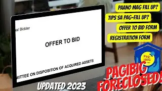 OFFER TO BID FORM: Paano Mag-fill up?