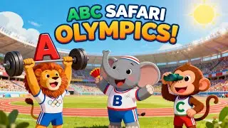 ABC Safari Olympics Animal Weightlifting Song | Learn ABCs with DodoVerse | Fun Sports Alphabet