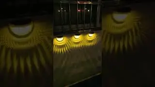 Solar-powered garden lights, they work automatically at night and look very beautiful.