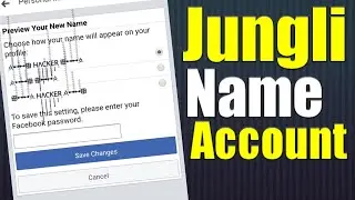 How To Make Jungli Name facebook account|| without name update or id card 2020