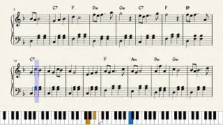 Cerf Volant  from movie Les Choristes partition piano, sheet music 楽譜