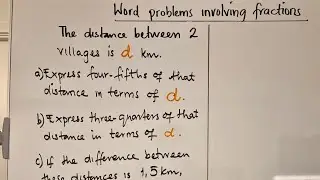 Word problems involving fractions (English)