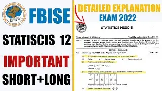 Statistics 12 Guess 2022 | Federal Board