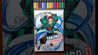 kamado tanjiro drawing ✨#shots #drawing #demonslayer