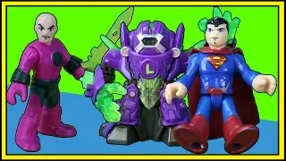 Imaginext Super Friends Battle Armour Lex Luthor and Robot battle Spiderman Captain America Superman