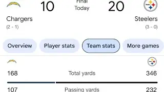 LOS ANGELES CHARGERS vs PITTSBURG STEELERS Box Score NFL Week 3 Results 🏈