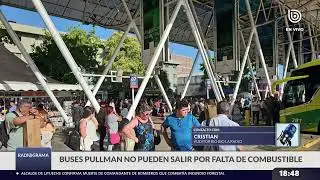 Denuncian que buses de empresa Pullman Bus no est&aacute;n saliendo por falta de combustible