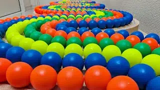 マーブルランレース☆超くねくねボード＋透明パイプの「ししおどし」＋HABA＋木製キュボロ
