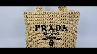 PRADA TOTE DE PAJA CON LOGO BORDADO | ART.PRDGH ✨ValentinaExclusivo.com✨