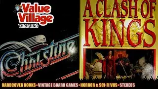 S1:E18 THRIFTING - Song of Ice & Fire & Stephen King Christine Hardcover Books, Vintage Board Games