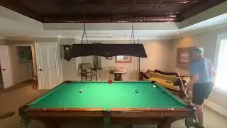FX Billiards schem&rsquo;for April 20th #1.  Use a one rail &ldquo;KICK&rdquo; on the cluster. Run out in rotation!