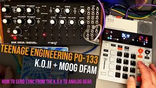 Teenage Engineering PO-133 and Moog DFAM - how to send sync to external analog gear.