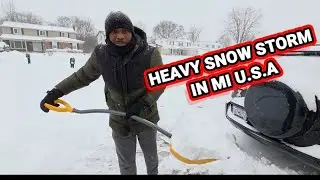 Heavy Snow Storm in Detroit/sfld, U.S.A 