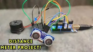 Arduino Distance Meter (Ultrasonic Sensor + LED/Buzzer) Project
