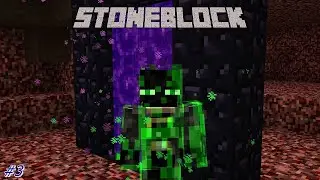 Am ajuns in NETHER!! Minecraft StoneBlock1 Ep #3