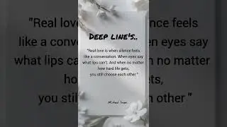 |Love Speaks Without Words||#english_quotes #RealLove#EyesSpeakLove#LoveWithoutWords#LoveInSilence#