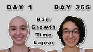 One Year Hair Growth Time Lapse | Photo A Day (Growing Out A Shaved Head)