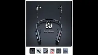 60 Hours Endurance Bluetooth Headphones Neckband Power LED Display Headset TF Card Magnet