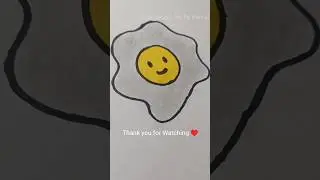 Easy Drawing | Learn How to draw cute Egg 🥚 Step by Step #shorts #shortsdrawing #ytshorts #trending