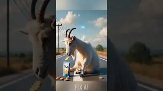 This poor goat is hungry and thirsty and starts begging with a bowl 😱 #shorts #goat #video
