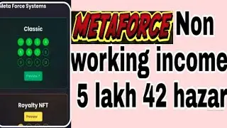 METAFORCE NON WORKING INCOME | PASSIVE INCOME